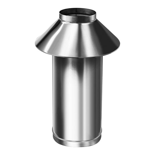 Коаксиальные трубы с зонтом 150x250x0.5 мм AISI 444